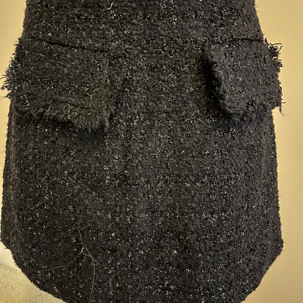Sail to Sable black sparkly tweed mini skirt